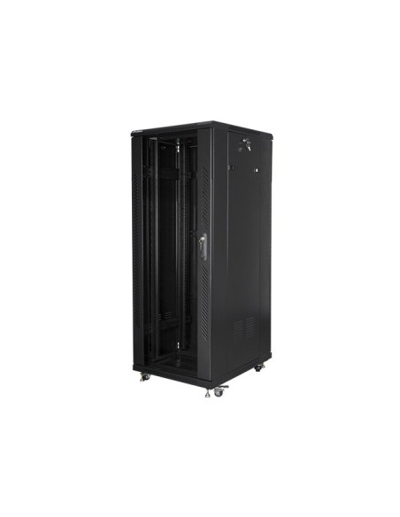Szafa Rack Lanberg Ff01-6627-12B (27U  19''  1390Mm / 600Mm / 600 Mm  Stojąca  Szklane  800 Kg  Kolor Czarny)