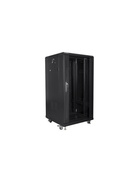 Szafa Rack Lanberg Ff01-6622-12B (22U  19''  1160 Mm / 600Mm / 600 Mm  Stojąca  Szklane  800 Kg  Kolor Czarny)