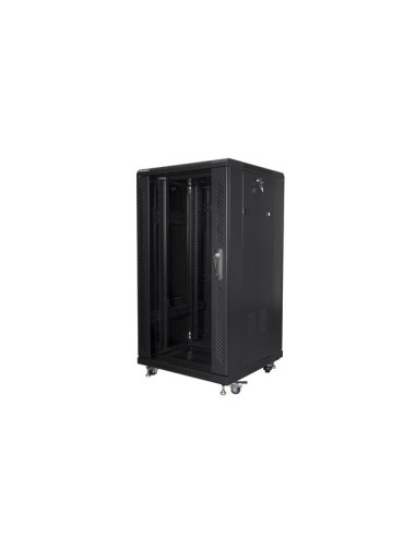Szafa Rack Lanberg Ff01-6622-12B (22U  19''  1160 Mm / 600Mm / 600 Mm  Stojąca  Szklane  800 Kg  Kolor Czarny)