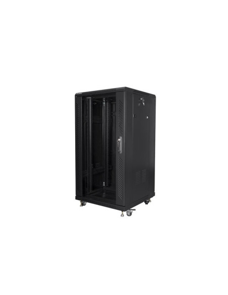 Szafa Rack Lanberg Ff01-6622-12B (22U  19''  1160 Mm / 600Mm / 600 Mm  Stojąca  Szklane  800 Kg  Kolor Czarny)