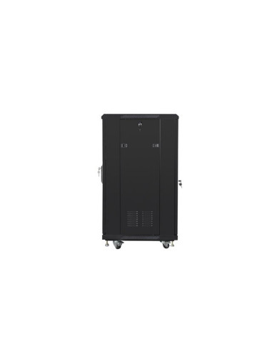 Szafa Rack Lanberg Ff01-6622-12B (22U  19''  1160 Mm / 600Mm / 600 Mm  Stojąca  Szklane  800 Kg  Kolor Czarny)