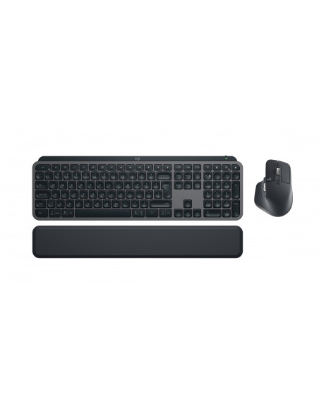 Logitech Mx Keys S Combo Klawiatura Dołączona Myszka Biuro Rf Wireless + Bluetooth Qwerty Amerykański Międzynarodowy Grafitowy