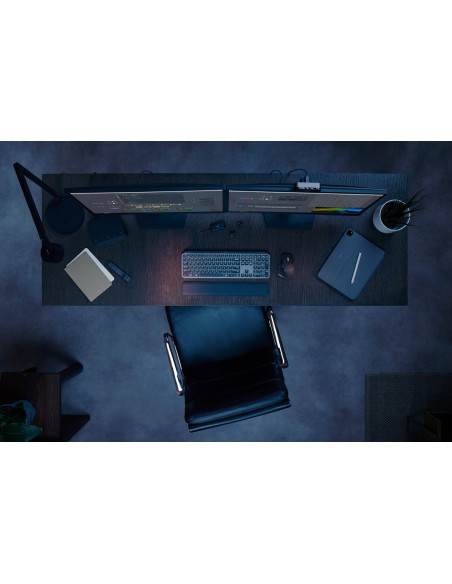 Logitech Mx Keys S Combo Klawiatura Dołączona Myszka Biuro Rf Wireless + Bluetooth Qwerty Amerykański Międzynarodowy Grafitowy