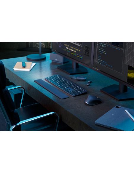 Logitech Mx Keys S Combo Klawiatura Dołączona Myszka Biuro Rf Wireless + Bluetooth Qwerty Amerykański Międzynarodowy Grafitowy