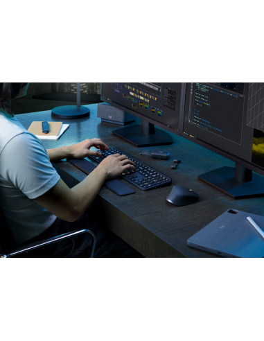 Logitech Mx Keys S Combo Klawiatura Dołączona Myszka Biuro Rf Wireless + Bluetooth Qwerty Amerykański Międzynarodowy Grafitowy