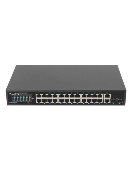Lanberg Switch Poe Rack 19" 24X 1Gb Poe+/2X Gb/2X Sfp 250W Rsge-24P-2Ge-2S-250