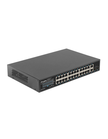 Lanberg Switch Poe Rack 19" 24X 1Gb Poe+/2X Gb/2X Sfp 250W Rsge-24P-2Ge-2S-250