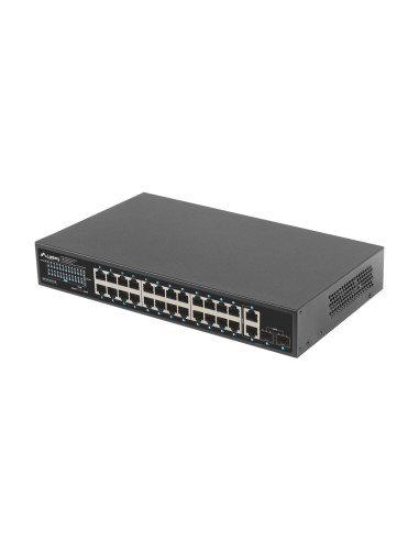 Lanberg Switch Poe Rack 19" 24X 1Gb Poe+/2X Gb/2X Sfp 250W Rsge-24P-2Ge-2S-250