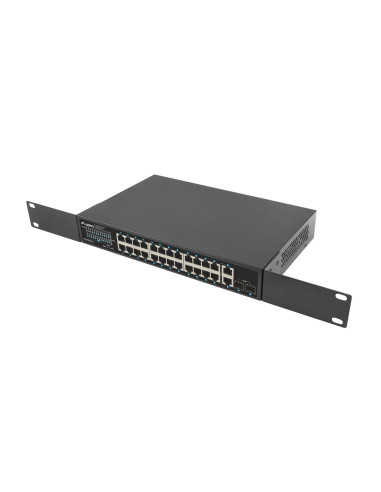 Lanberg Switch Poe Rack 19" 24X 1Gb Poe+/2X Gb/2X Sfp 250W Rsge-24P-2Ge-2S-250