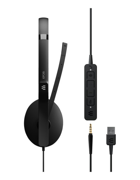 Epos Adapt 165T Usb Ii Zestaw Słuchawkowy Przewodowa Opaska Na Głowę Biuro/Centrum Telefoniczne Usb Typu-A Czarny