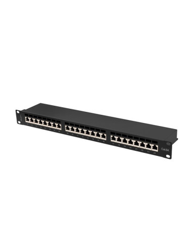 Lanberg Patch Panel 24 Port 1U 19" Kat.6A Ftp Czarny Ppsa-1024-B