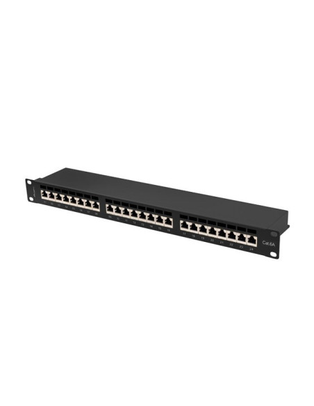 Lanberg Patch Panel 24 Port 1U 19" Kat.6A Ftp Czarny Ppsa-1024-B