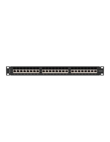 Lanberg Patch Panel 24 Port 1U 19" Kat.6A Ftp Czarny Ppsa-1024-B