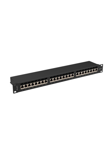 Lanberg Patch Panel 24 Port 1U 19" Kat.6A Ftp Czarny Ppsa-1024-B