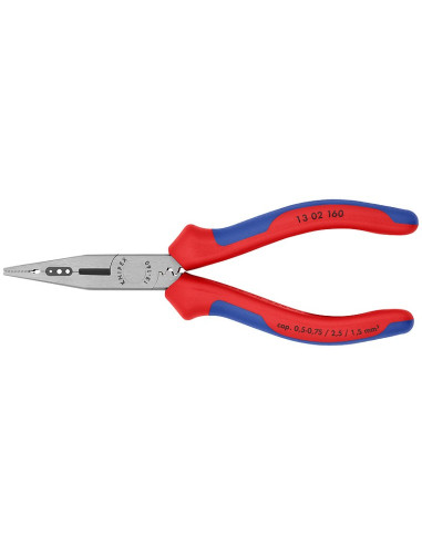 Knipex 13 02 160 Szczypce Wielofunkcyjne 1 Przyb. Niebieski, Czerwony