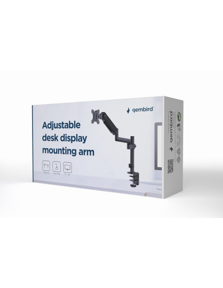 Gembird Biurkowe Regulowane Ramię/Uchwyt Na Monitor 17-32, Vesa 100X100Mm, Do 9 Kg