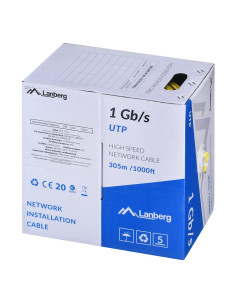 Lanberg Kabel Utp 1Gb/S 305M Drut Cca Żółty Lcu6-10Cc-0305-Y