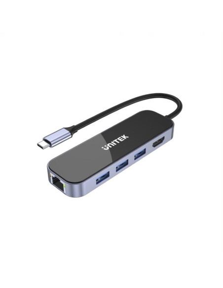 Unitek Hub Usb-C 3.1, Rj-45,3Xusb-A,Hdmi,4K,Pd100W