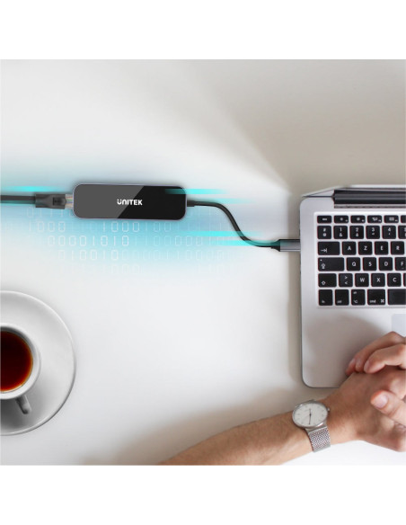 Unitek Hub Usb-C 3.1, Rj-45,3Xusb-A,Hdmi,4K,Pd100W