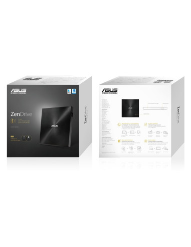 Nagrywarka Asus Sdrw-08U9M-U Sdrw-08U9M-U/Blk/G/As (Usb 2.0  Zewnętrzna)