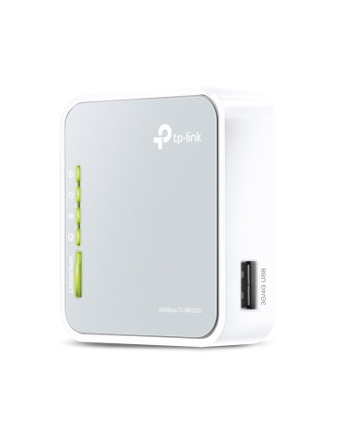 Tp-Link Tl-Mr3020 Router Bezprzewodowy Fast Ethernet Jedna Częstotliwości (2,4 Ghz) Szary, Biały