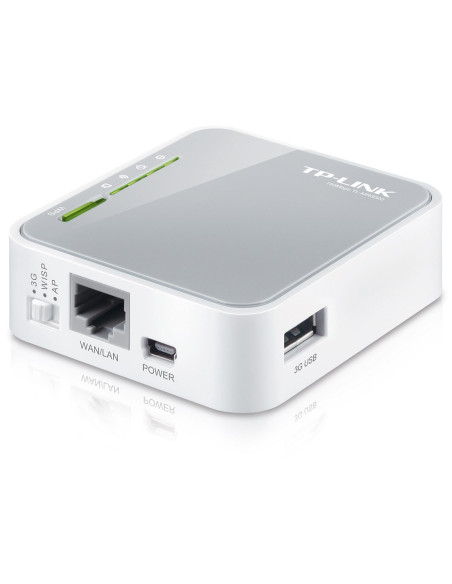 Tp-Link Tl-Mr3020 Router Bezprzewodowy Fast Ethernet Jedna Częstotliwości (2,4 Ghz) Szary, Biały