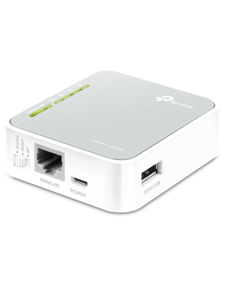 Tp-Link Tl-Mr3020 Router Bezprzewodowy Fast Ethernet Jedna Częstotliwości (2,4 Ghz) Szary, Biały