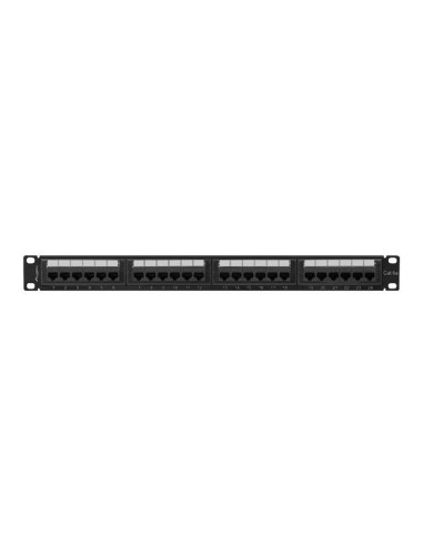 Lanberg Patch Panel 24 Port 1U 19" Kat.6A Utp Czarny Ppua-1024-B