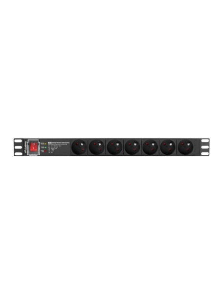 Lanberg Listwa Zasilająca Rack Pdu Pro 19" (1U, 16A, 7X 230V Pl, 2M, Czarna) Pdu-Pro-07E-0200-Bk