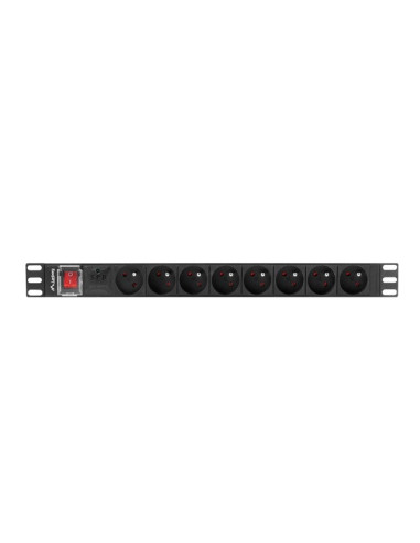 Lanberg Listwa Zasilająca Rack Pdu Pro 19" (1U, 16A, 7X Shuko, 2M, Czarna) Pdu-Pro-07F-0200-Bk