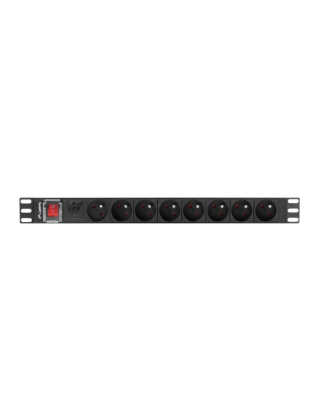 Lanberg Listwa Zasilająca Rack Pdu Pro 19" (1U, 16A, 7X Shuko, 2M, Czarna) Pdu-Pro-07F-0200-Bk