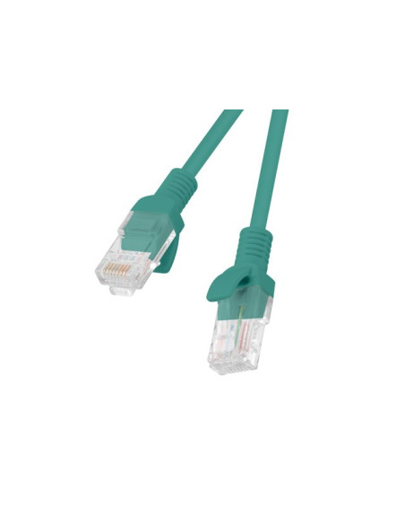 Patchcord Kat.5E Utp 2M Zielony Fluke Passed Lanberg 10-Pack
