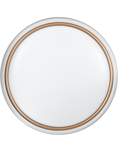 Nowoczesny Plafon Sufitowy Led Activejet Verdi W/G Biało - Złoty 23W