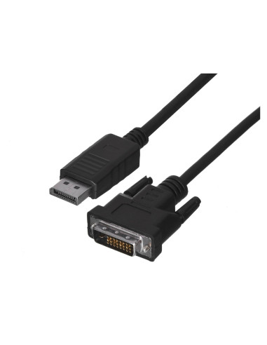 Kabel Lanberg Ca-Dpdv-10Cu-0010-Bk (Displayport M - Dvi-D M  1M  Kolor Czarny)