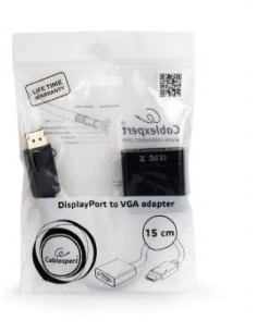 Adapter Gembird A-Dpm-Vgaf-02 (Displayport M - D-Sub (Vga) F  0,15M  Kolor Czarny) 2
