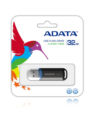Pendrive Adata C906 Ac906-32G-Rbk (32Gb  Usb 2.0  Kolor Czarny)