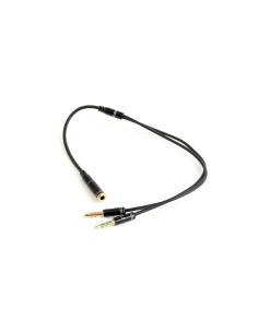 Kabel Gembird Cca-418M (Mini Jack X2 M - 4-Pin, Jack Stereo 3,5 Mm F  0,20M  Kolor Czarny) 2