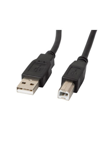 Lanberg Kabel Usb-A -  Usb-B M/M 1M (Ferryt, Czarny) Ca-Usba-11Cc-0010-Bk