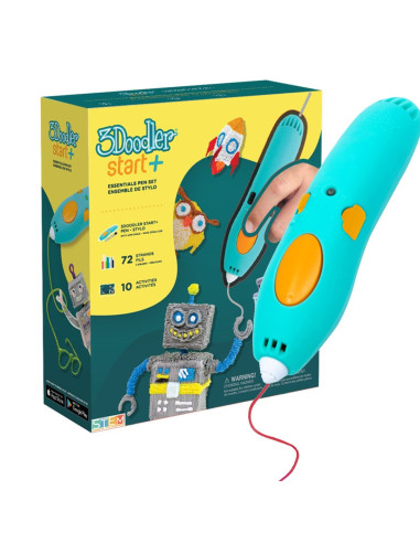 3Doodler Start Plus Długopis Do Druku 3D Dla Dzieci 6+, 2 Zestawy Eco-Wkładów, Splus