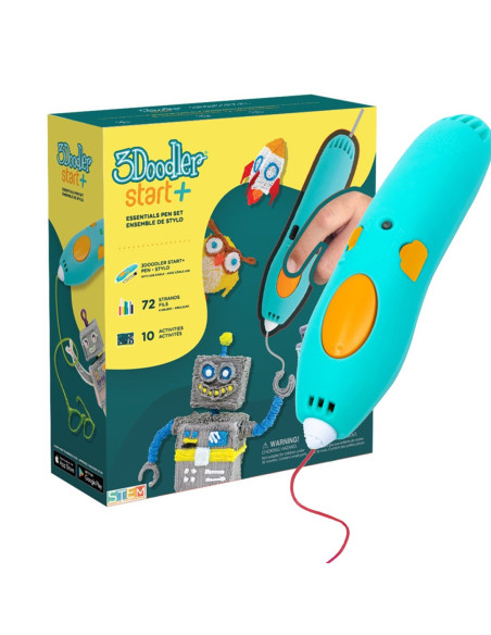 3Doodler Start Plus Długopis Do Druku 3D Dla Dzieci 6+, 2 Zestawy Eco-Wkładów, Splus