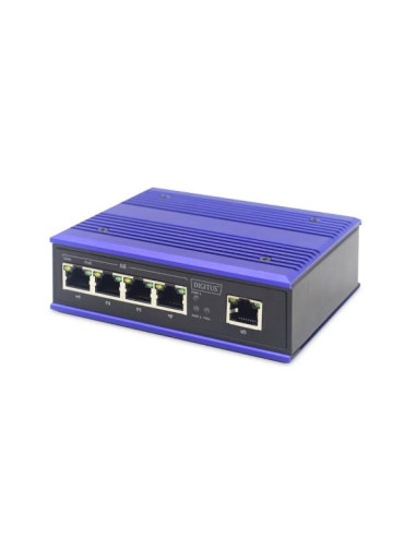 Assmann Electronic Dn-651120 Łącza Sieciowe Gigabit Ethernet (10/100/1000) Obsługa Poe Czarny, Niebieski