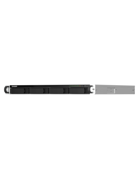 Qnap Ts-464U-8G, 1U, 4 X 2.5"/3.5" Sata , Intel Celeron N5105/N5095 4C/4T, 8Gb Ram Onboard (Not Expandable), 2 X 2.5Gbe, Single 