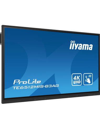 Monitor Dotykowy Iiyama Prolite Te6512Mis-B3Ag 163,8Cm (65") 4K Uhd Hdmi/Vga/Usb