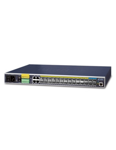Planet Igs-6325-20S4C4X Łącza Sieciowe Zarządzany L3 Gigabit Ethernet (10/100/1000) 1U Niebieski