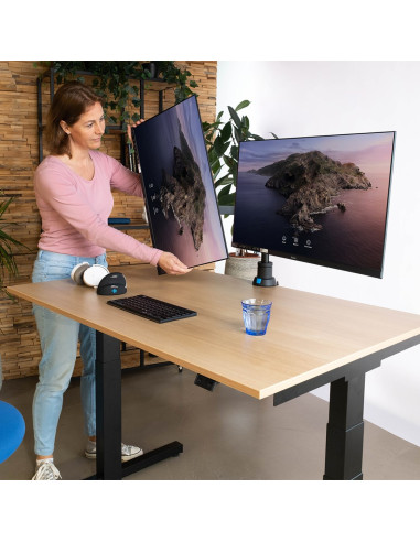 Uchwyt Do Monitorów R-Go Tools R-Go Monitorarm 0"-32" 2Tft Max.9Kg Caparo 4 Gasfeder Sidabrinis