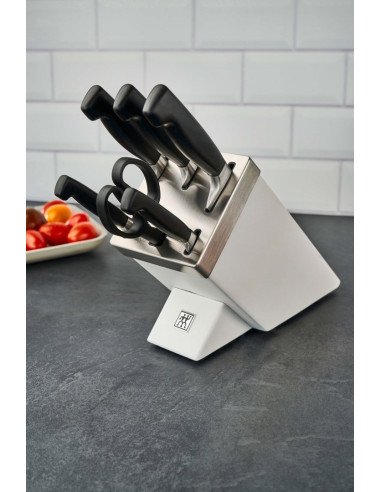 Zestaw Noży Samoostrzących Zwilling Four Star 35148-207-0 7 Elementów Biały