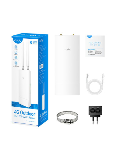 Cudy Lt700 Router Bezprzewodowy Gigabit Ethernet Dual-Band (2.4 Ghz/5 Ghz) 4G Biały