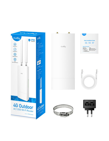 Cudy Lt700 Router Bezprzewodowy Gigabit Ethernet Dual-Band (2.4 Ghz/5 Ghz) 4G Biały