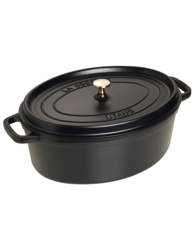 Staub Garnek Żeliwny Owalny 4,2L Czarny