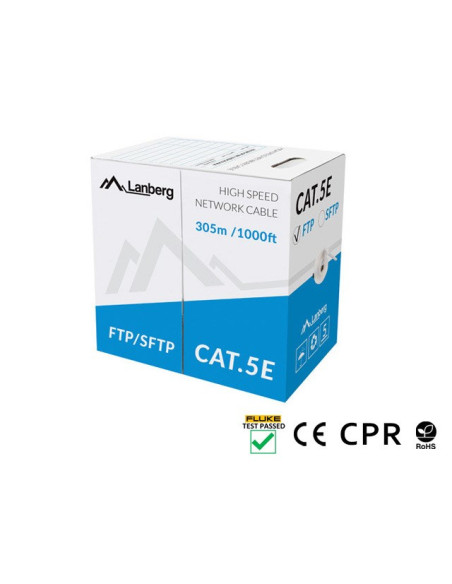 Kabel Sieciowy Lanberg Lcf5-11Cu-0305-S (Ftp  305M  Kat. 5E  Kolor Szary)